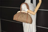 Authentic Christian Dior Trotter Shoulder Hand Bag Canvas Leather Brown 8750J