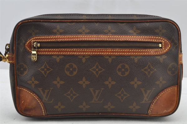 Authentic Louis Vuitton Monogram Marly Dragonne GM M51825 Clutch Hand Bag 8751I