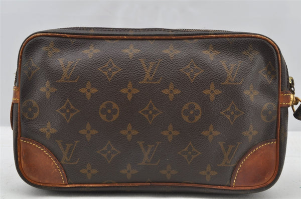 Authentic Louis Vuitton Monogram Marly Dragonne GM M51825 Clutch Hand Bag 8751I