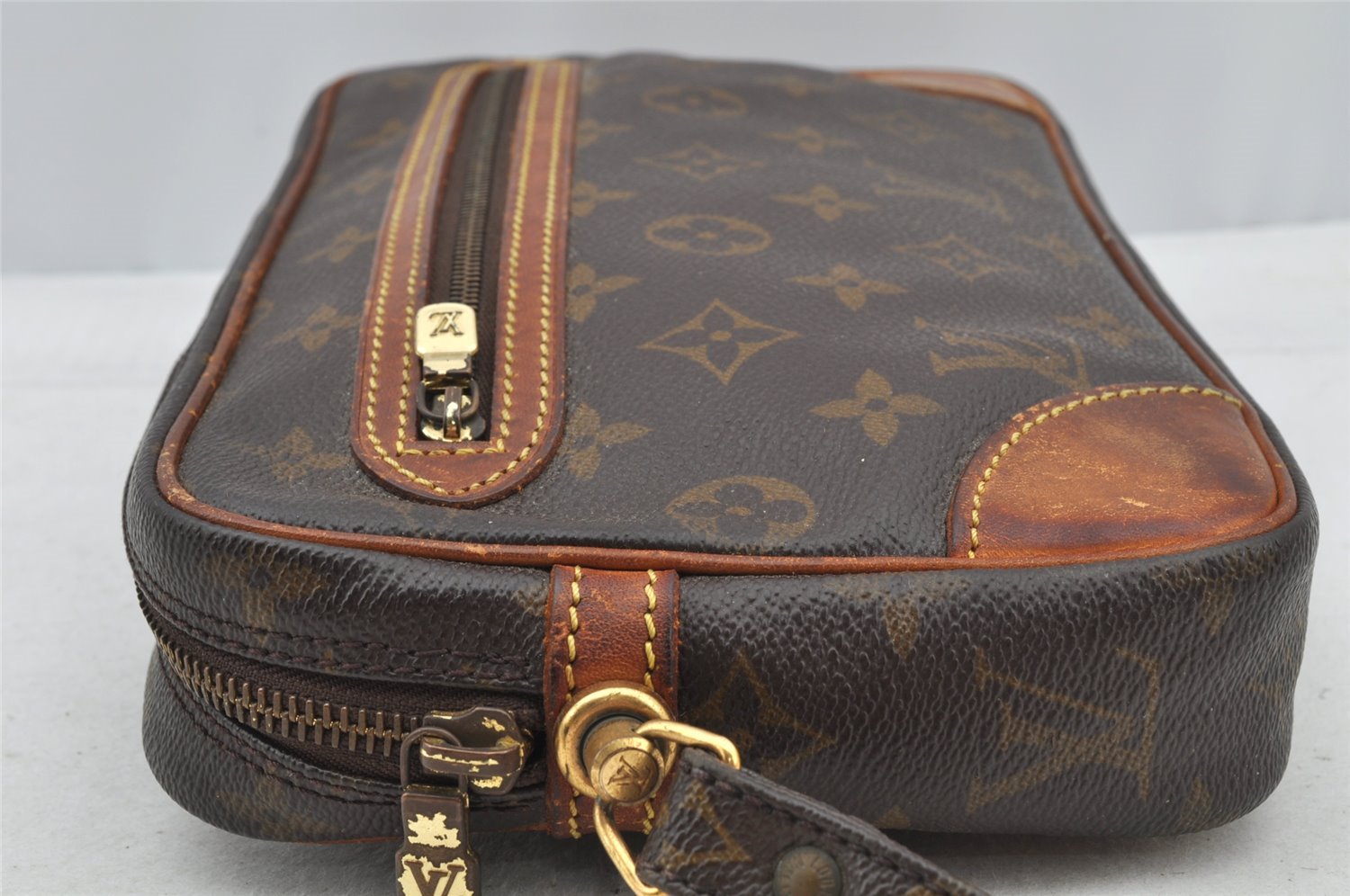 Authentic Louis Vuitton Monogram Marly Dragonne GM M51825 Clutch Hand Bag 8751I