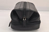 Authentic GUCCI Vintage Vanity Hand Bag Purse Leather Black 8751M