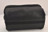 Authentic GUCCI Vintage Vanity Hand Bag Purse Leather Black 8751M
