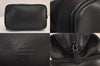 Authentic GUCCI Vintage Vanity Hand Bag Purse Leather Black 8751M