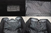 Authentic GUCCI Vintage Vanity Hand Bag Purse Leather Black 8751M