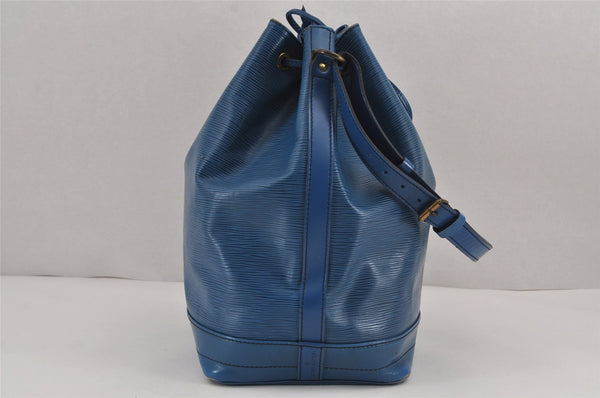 Authentic Louis Vuitton Epi Noe Shoulder Drawstring Bag Blue M44005 LV 8753J