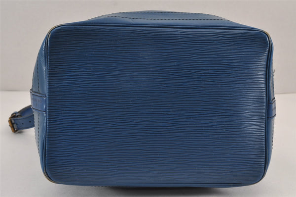 Authentic Louis Vuitton Epi Noe Shoulder Drawstring Bag Blue M44005 LV 8753J