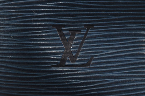 Authentic Louis Vuitton Epi Noe Shoulder Drawstring Bag Blue M44005 LV 8753J