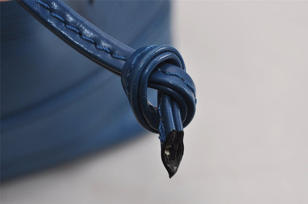 Authentic Louis Vuitton Epi Noe Shoulder Drawstring Bag Blue M44005 LV 8753J