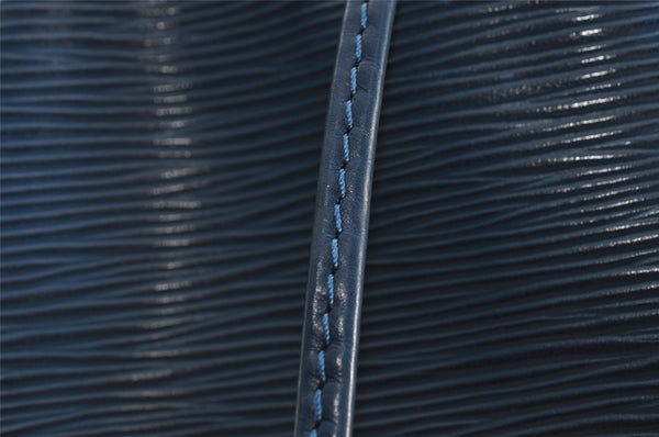 Authentic Louis Vuitton Epi Noe Shoulder Drawstring Bag Blue M44005 LV 8753J