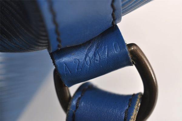 Authentic Louis Vuitton Epi Noe Shoulder Drawstring Bag Blue M44005 LV 8753J