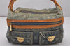 Auth Louis Vuitton Monogram Denim Baggy PM Shoulder Bag Blue M95049 LV 8754I