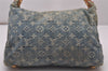 Auth Louis Vuitton Monogram Denim Baggy PM Shoulder Bag Blue M95049 LV 8754I