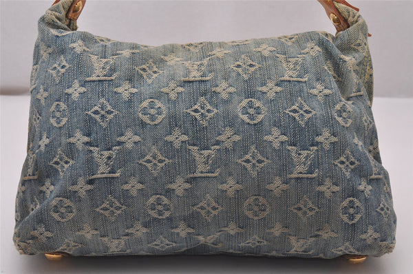 Auth Louis Vuitton Monogram Denim Baggy PM Shoulder Bag Blue M95049 LV 8754I
