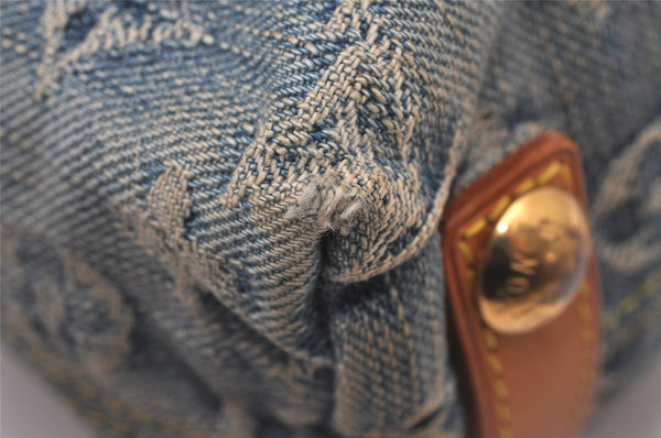 Auth Louis Vuitton Monogram Denim Baggy PM Shoulder Bag Blue M95049 LV 8754I