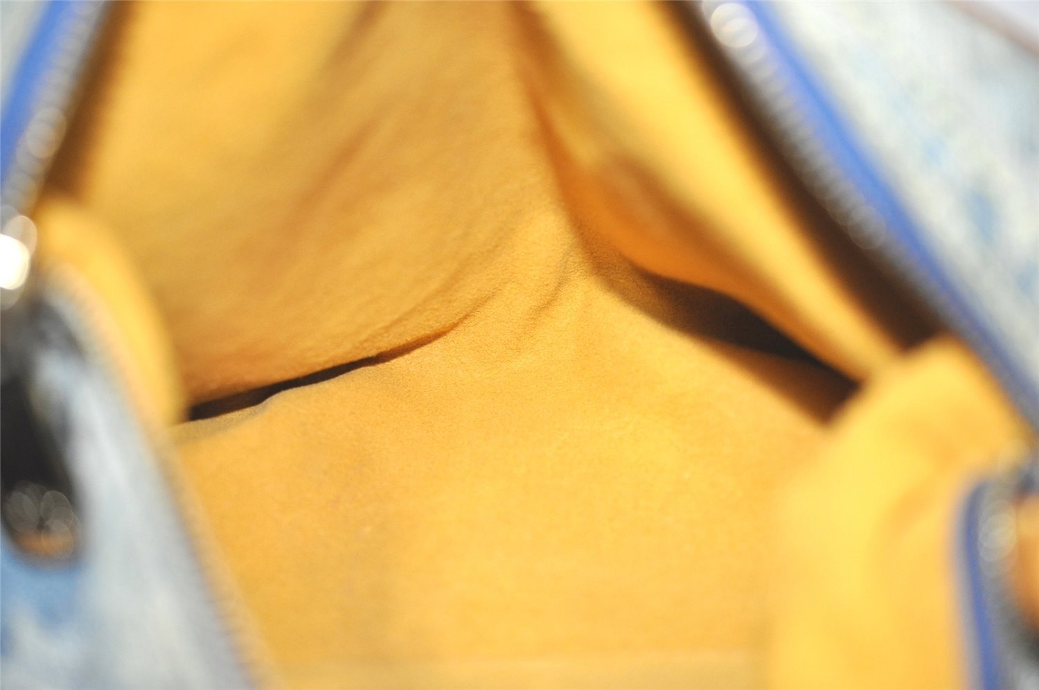 Auth Louis Vuitton Monogram Denim Baggy PM Shoulder Bag Blue M95049 LV 8754I