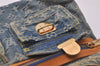 Auth Louis Vuitton Monogram Denim Baggy PM Shoulder Bag Blue M95049 LV 8754I