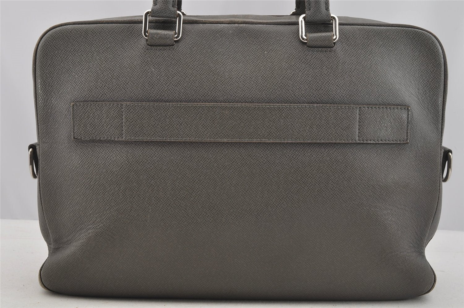 Auth Louis Vuitton Taiga Porte Documents Business Briefcase M32711 Gray 8756I