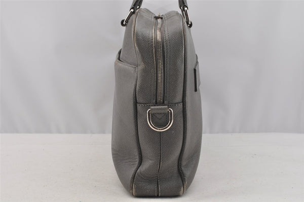 Auth Louis Vuitton Taiga Porte Documents Business Briefcase M32711 Gray 8756I