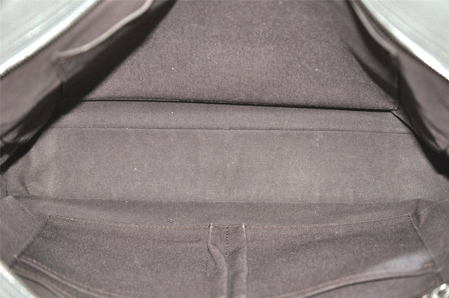 Auth Louis Vuitton Taiga Porte Documents Business Briefcase M32711 Gray 8756I