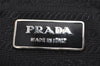 Authentic PRADA Vintage Nylon Tessuto Leather 2Way Shoulder Tote Bag Black 8756J