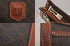 Authentic CELINE Macadam Blason Clutch Hand Bag Purse PVC Leather Brown 8756M