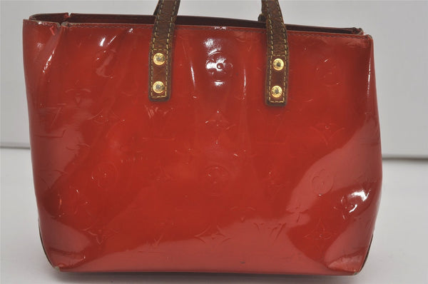 Authentic Louis Vuitton Vernis Reade PM Hand Bag Red M91088 LV Junk 8757I