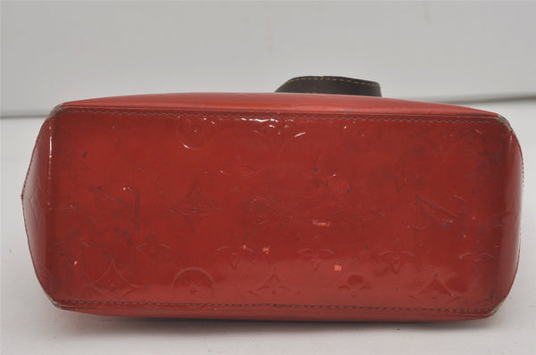 Authentic Louis Vuitton Vernis Reade PM Hand Bag Red M91088 LV Junk 8757I