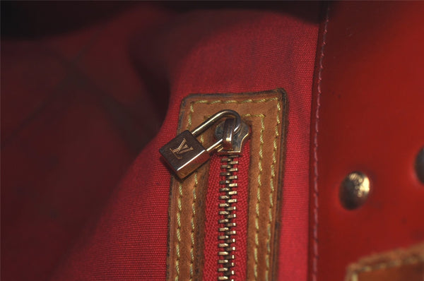 Authentic Louis Vuitton Vernis Reade PM Hand Bag Red M91088 LV Junk 8757I