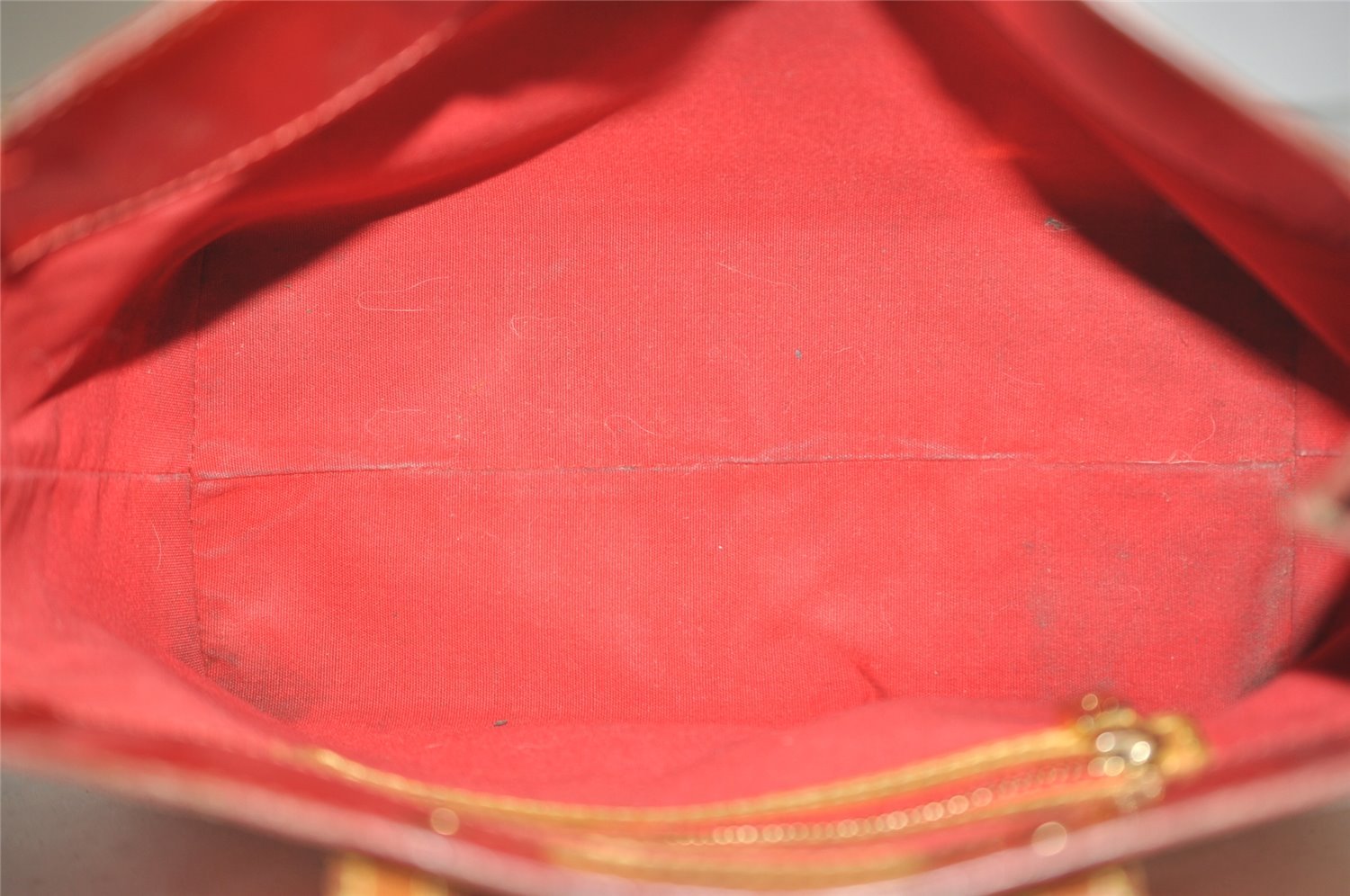 Authentic Louis Vuitton Vernis Reade PM Hand Bag Red M91088 LV Junk 8757I
