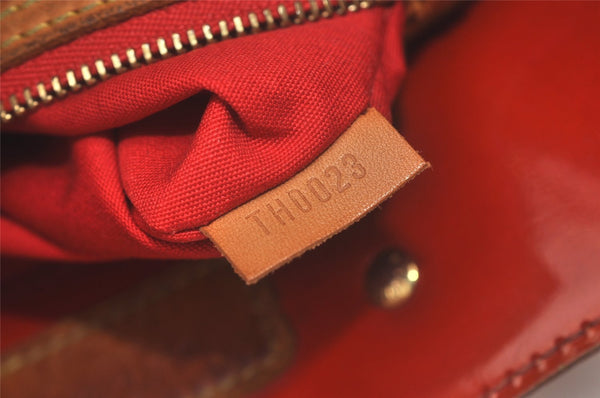 Authentic Louis Vuitton Vernis Reade PM Hand Bag Red M91088 LV Junk 8757I