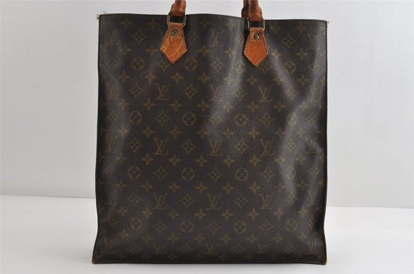 Authentic Louis Vuitton Monogram Sac Plat Hand Tote Bag M51140 LV 8758I