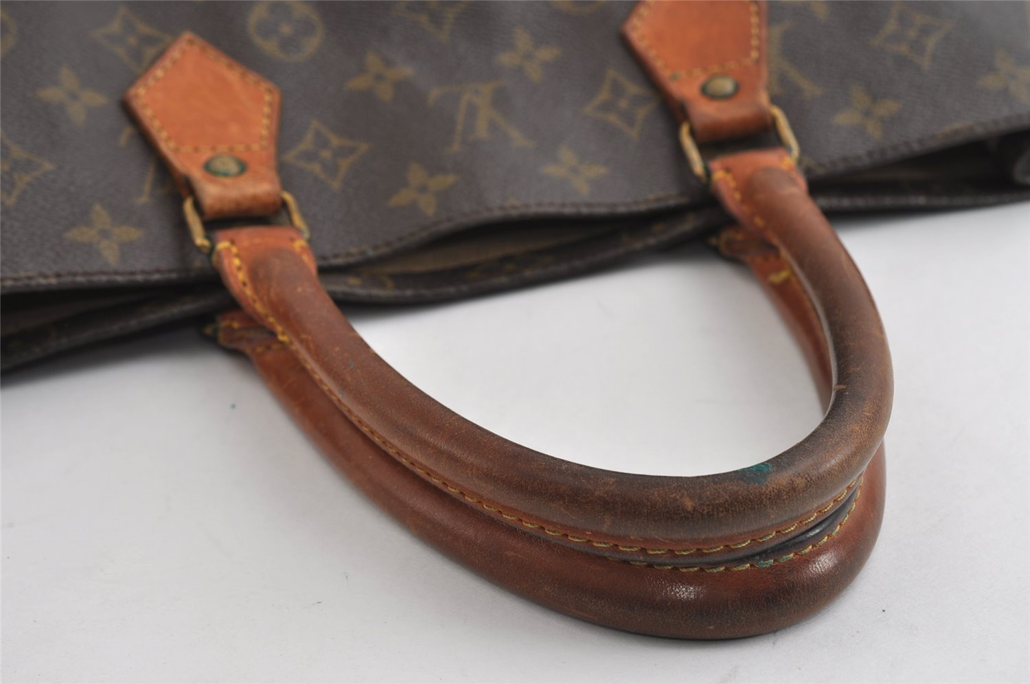 Authentic Louis Vuitton Monogram Sac Plat Hand Tote Bag M51140 LV 8758I