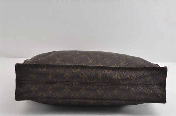 Authentic Louis Vuitton Monogram Sac Plat Hand Tote Bag M51140 LV 8758I