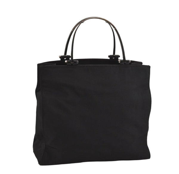 Authentic GUCCI Vintage Hand Bag Purse Nylon 0021025 Black 8758M