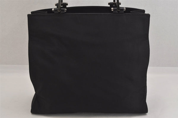 Authentic GUCCI Vintage Hand Bag Purse Nylon 0021025 Black 8758M