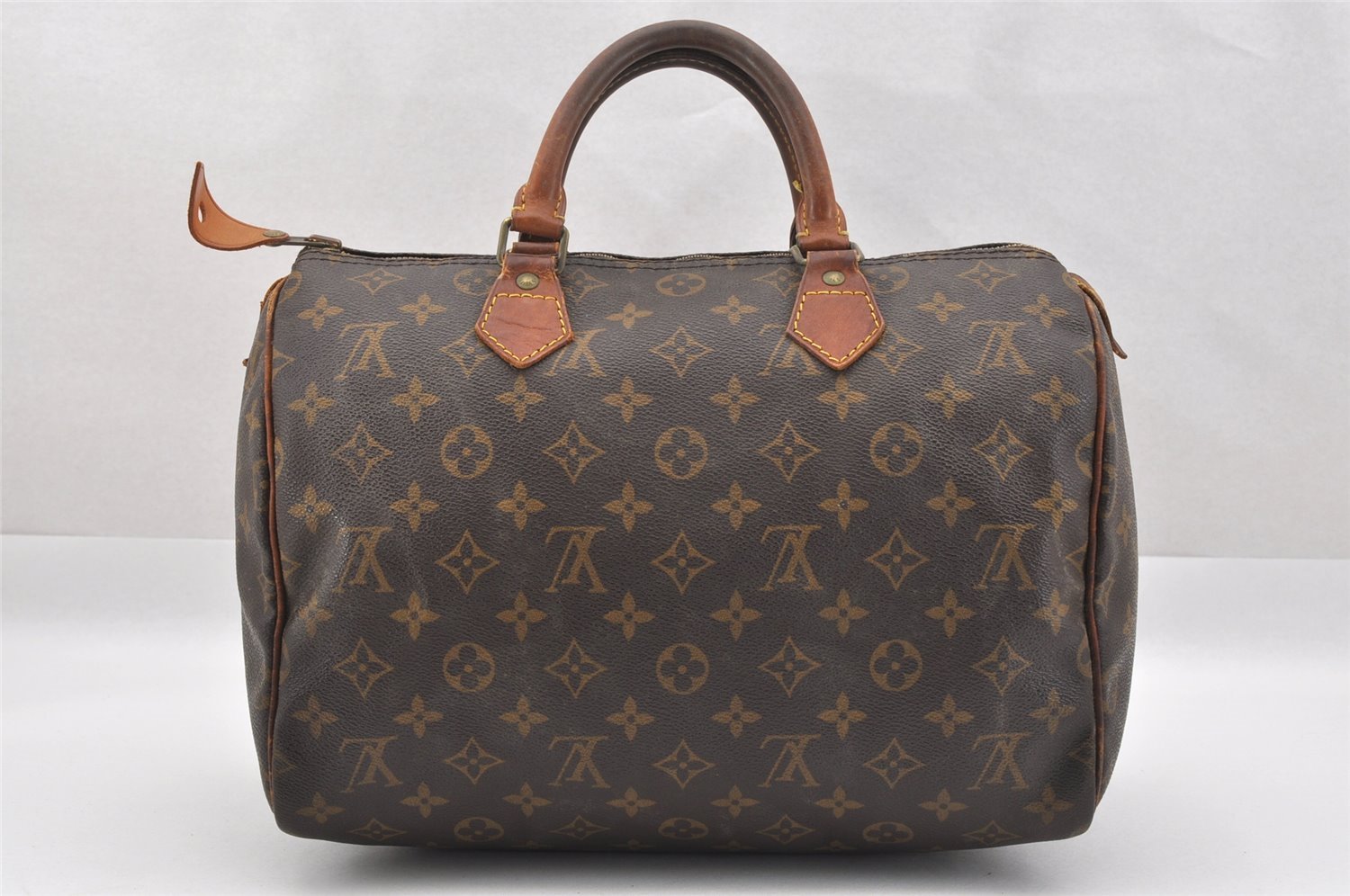 Authentic Louis Vuitton Monogram Speedy 30 Hand Boston Bag M41526 LV 8759I