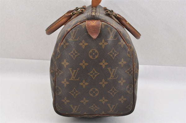 Authentic Louis Vuitton Monogram Speedy 30 Hand Boston Bag M41526 LV 8759I