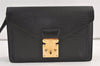 Authentic Louis Vuitton Epi Sellier Dragonne Clutch Bag Black M52612 LV 8759J