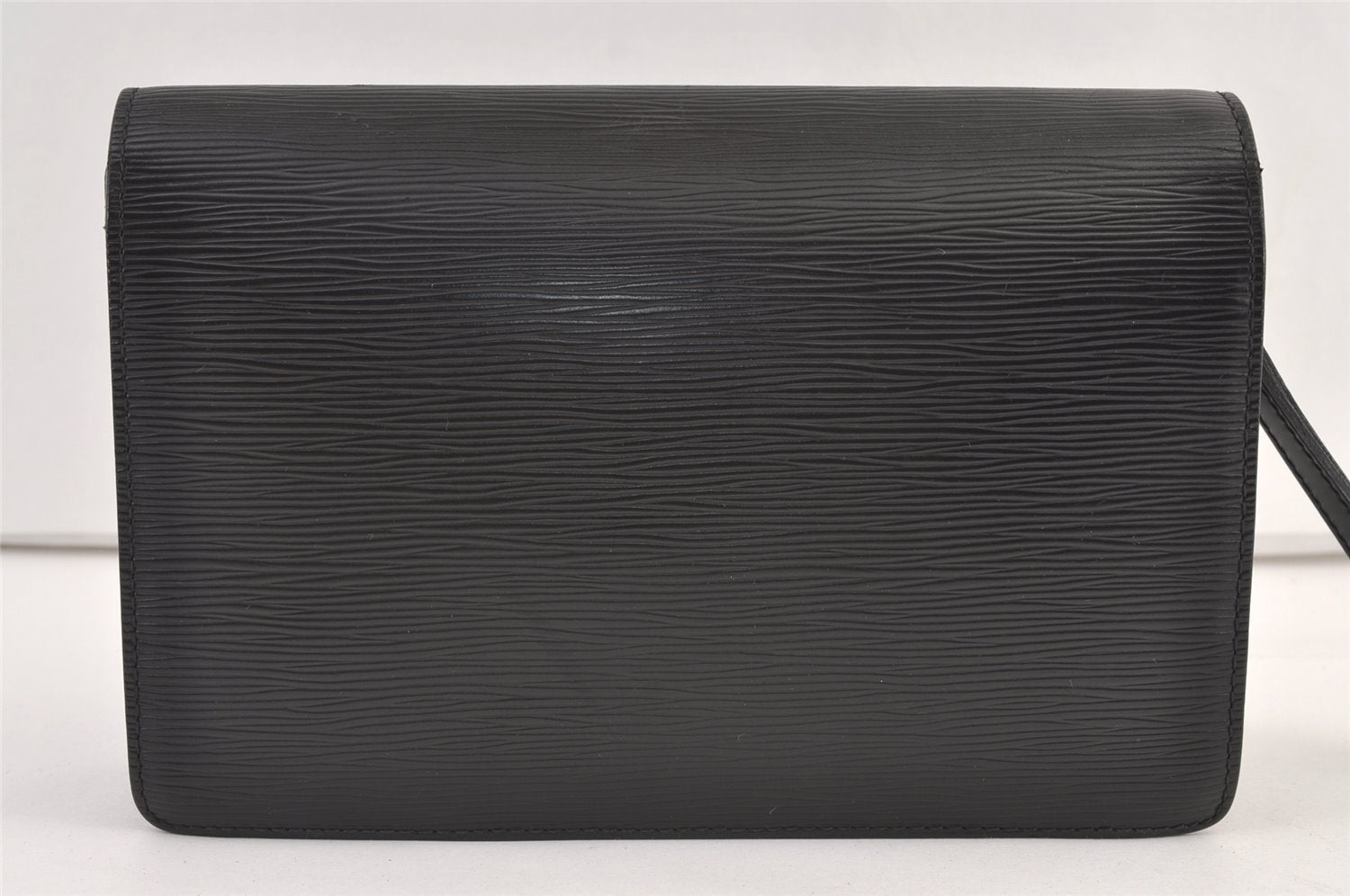 Authentic Louis Vuitton Epi Sellier Dragonne Clutch Bag Black M52612 LV 8759J