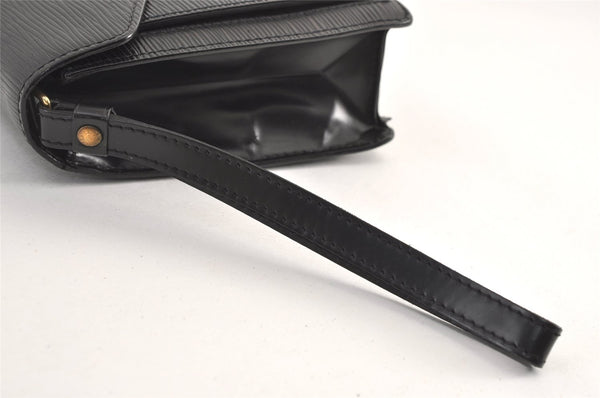 Authentic Louis Vuitton Epi Sellier Dragonne Clutch Bag Black M52612 LV 8759J