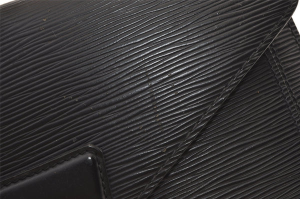 Authentic Louis Vuitton Epi Sellier Dragonne Clutch Bag Black M52612 LV 8759J