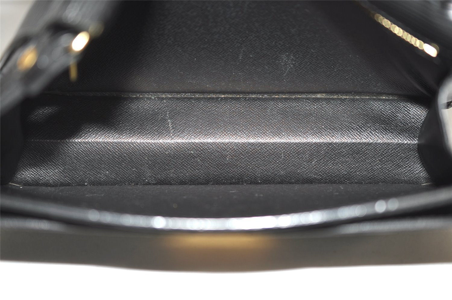 Authentic Louis Vuitton Epi Sellier Dragonne Clutch Bag Black M52612 LV 8759J