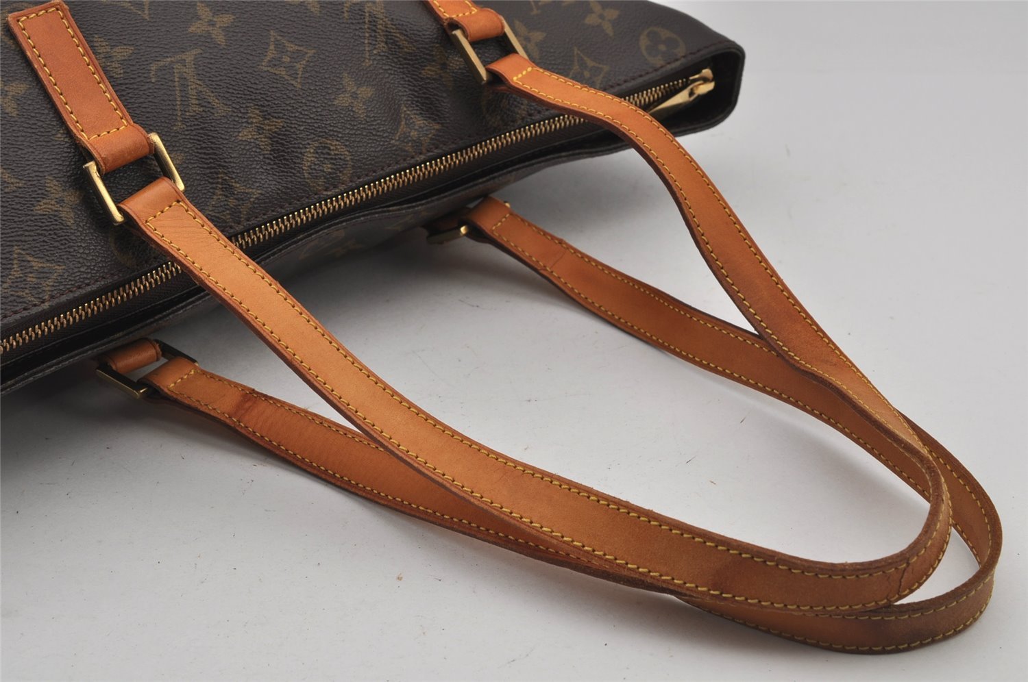Authentic Louis Vuitton Monogram Cabas Mezzo Shoulder Tote Bag M51151 LV 8760J