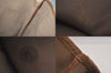 Authentic GUCCI Web Sherry Line Vintage GG Plus Tote Bag PVC Leather Brown 8760M
