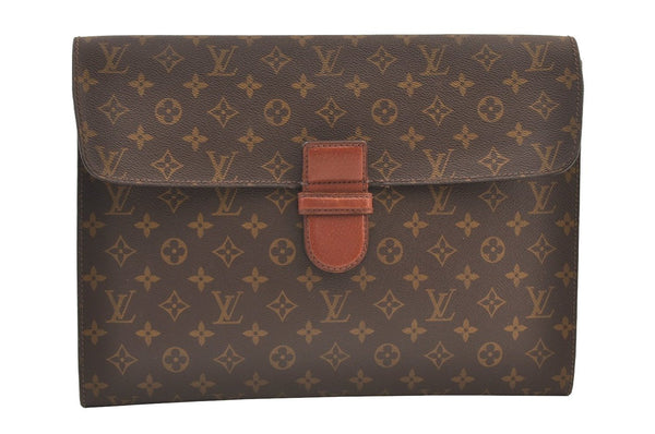 Authentic Louis Vuitton Monogram Poche Ministre Document Case M53445 LV 8761J