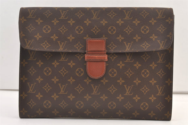 Authentic Louis Vuitton Monogram Poche Ministre Document Case M53445 LV 8761J