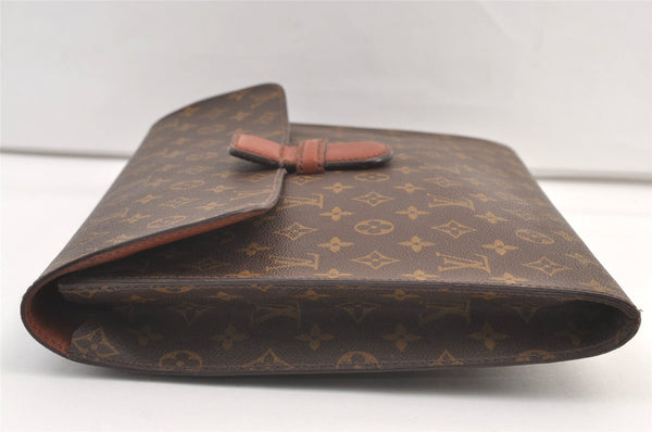 Authentic Louis Vuitton Monogram Poche Ministre Document Case M53445 LV 8761J