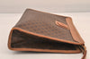 Authentic CELINE Macadam Blason Clutch Hand Bag Purse PVC Leather Brown 8761M