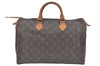 Authentic Louis Vuitton Monogram Speedy 35 Hand Boston Bag M41524 LV 8762I