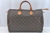 Authentic Louis Vuitton Monogram Speedy 35 Hand Boston Bag M41524 LV 8762I